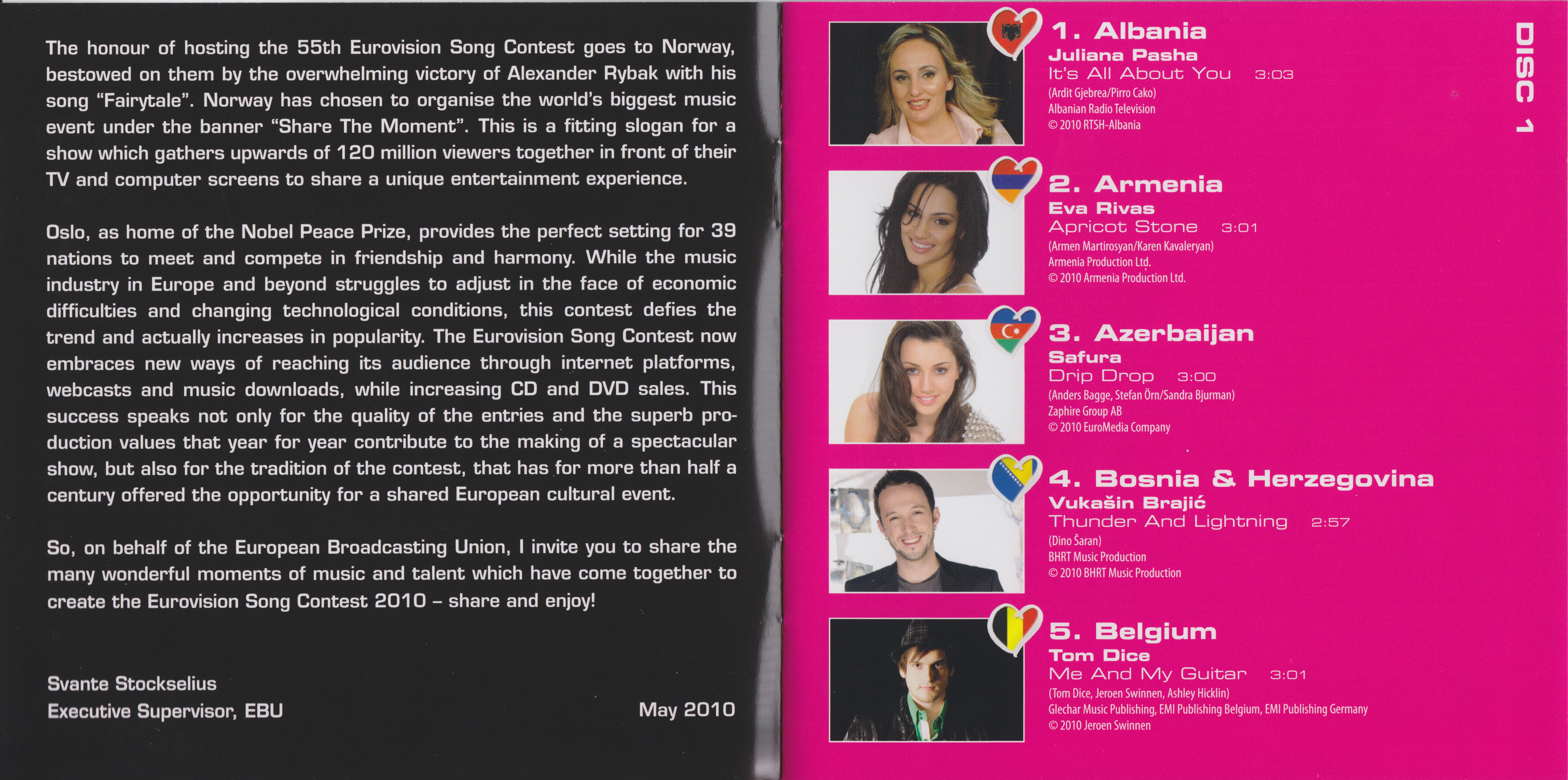 Eurovision Song Contest 2010; Oslo : Booklet 2